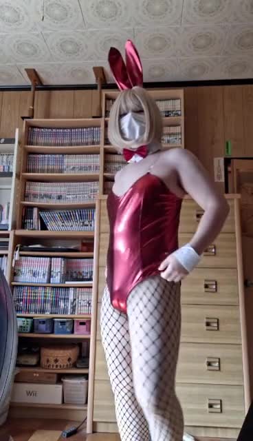 女装家畜奴隷バニーの尻振り