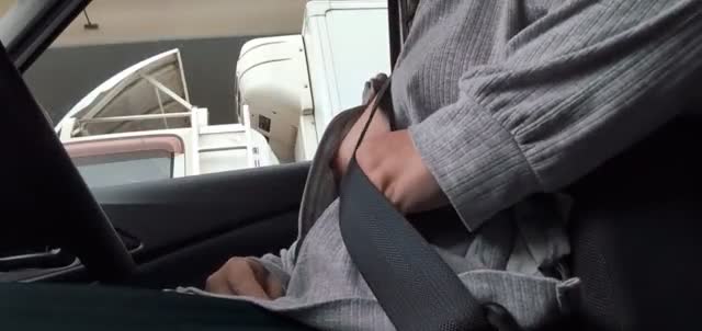 自転車の人に見られた