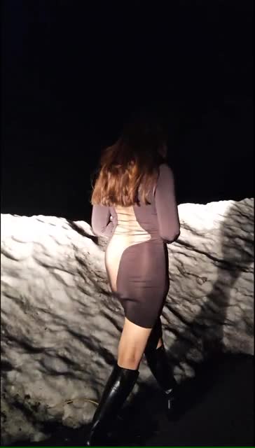 残雪の星空デート